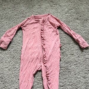 Little Sleepies Pink Ruffles 3-6 month